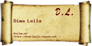 Dima Leila névjegykártya
